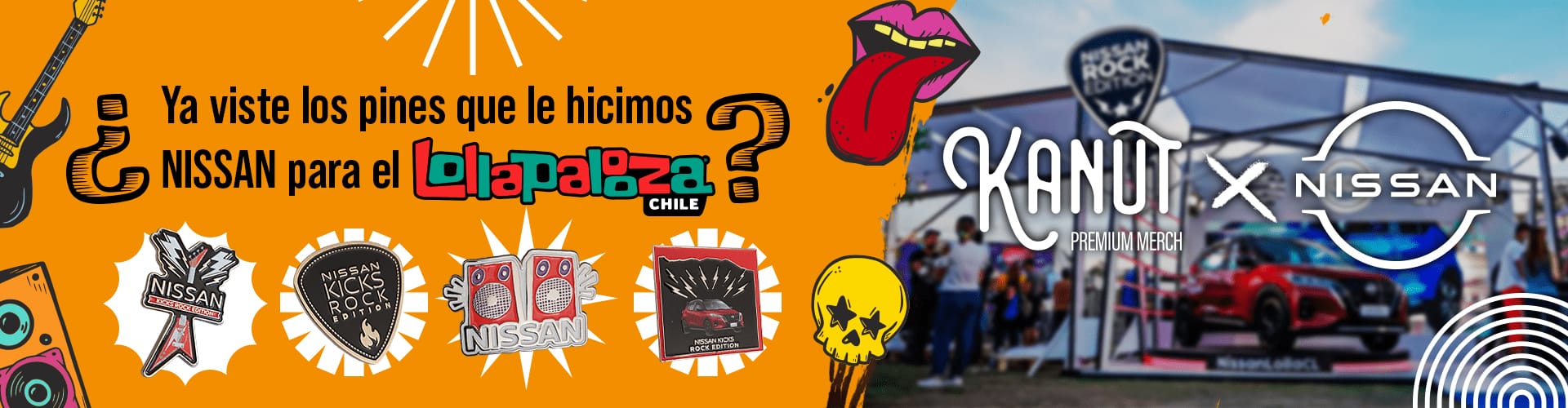 Proveedor de pines y merchandising oficial para festivales, productoras y eventos masivos.